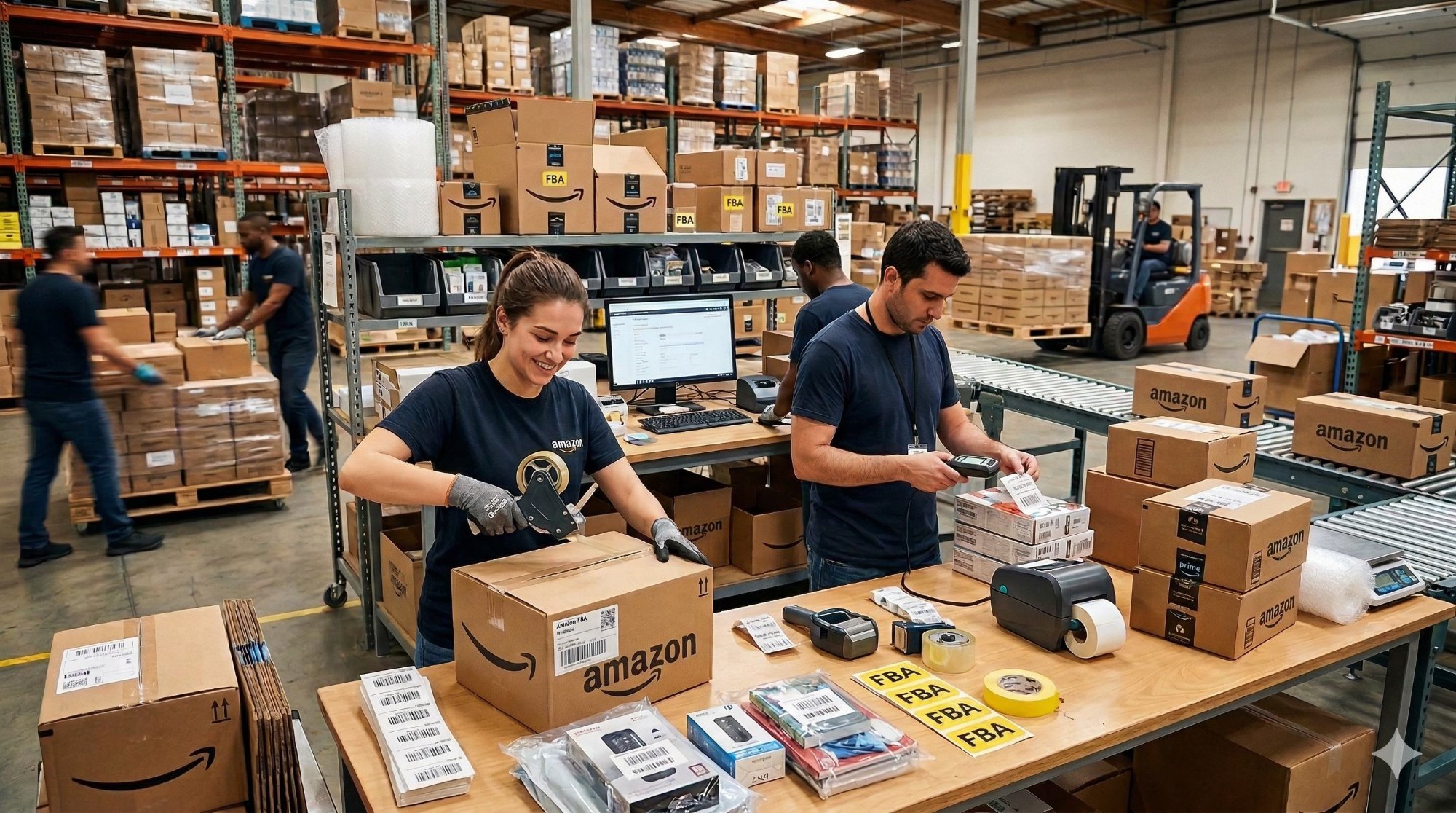 ARDI Express warehouse workers prepping inventory